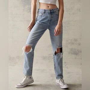 Pacsun Light Blue distressed mom jeans